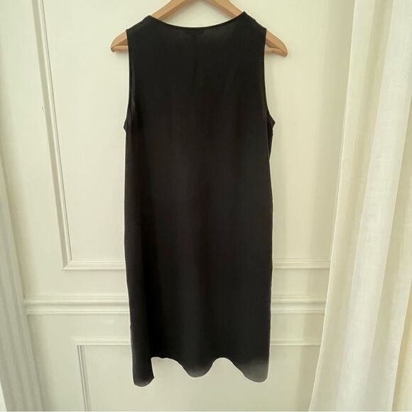Eileen Fisher 100% Silk Sleeveless Black Dress Size Small NWT - Picture 2 of 9